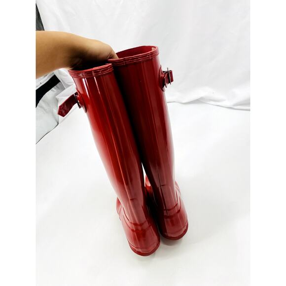 Hunter original tall gloss red rain boots - Picture 5 of 9